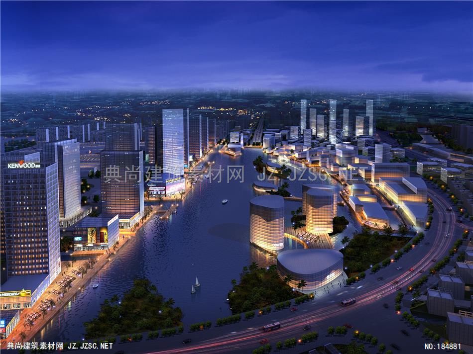 鸟瞰规划效果图08建言建筑-宁波湾头城市设计yejing12