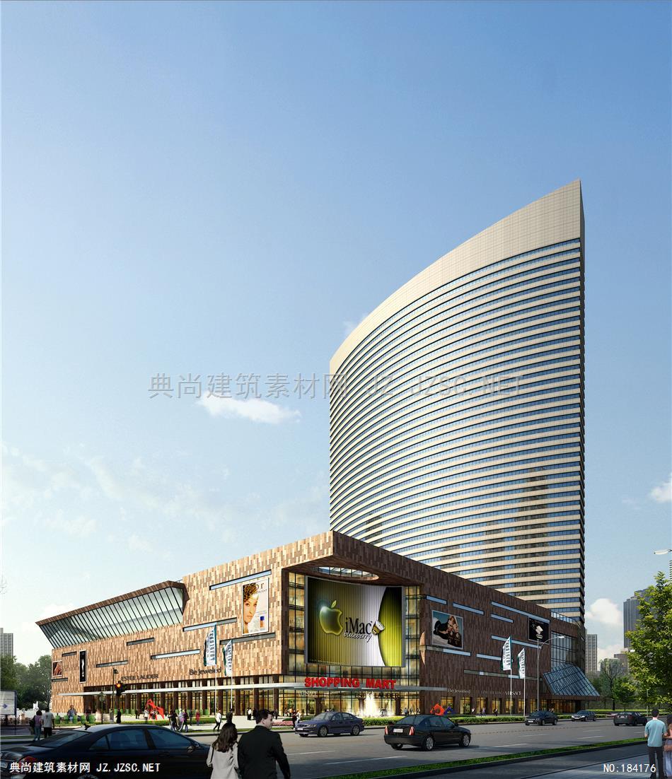 家饰佳-南京金陵白天透视01建筑效果图