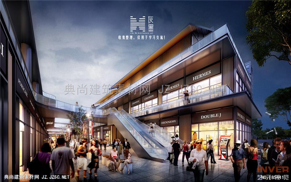 -透视夜景商业透视-夜景-商业05建筑效果图