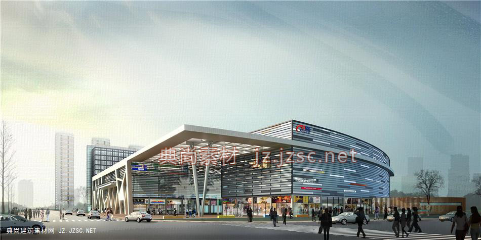 办公建筑效果图154