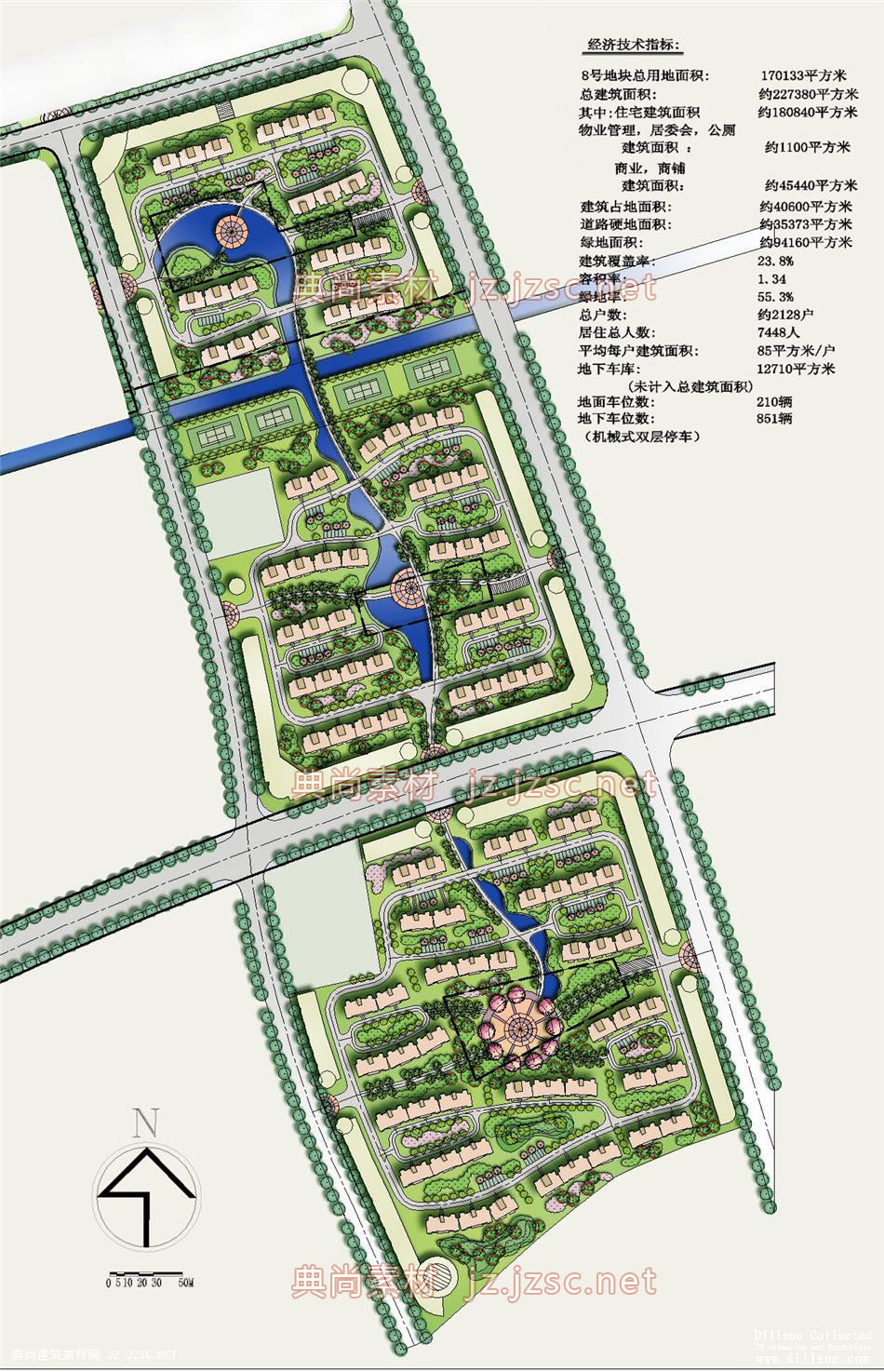 居住区规划总平面图0207