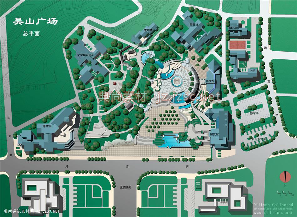 居住区规划总平面图0266