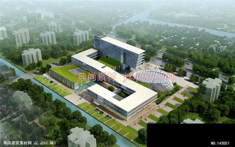 二所-陈工-办公楼第三轮效果图异形建筑效果图