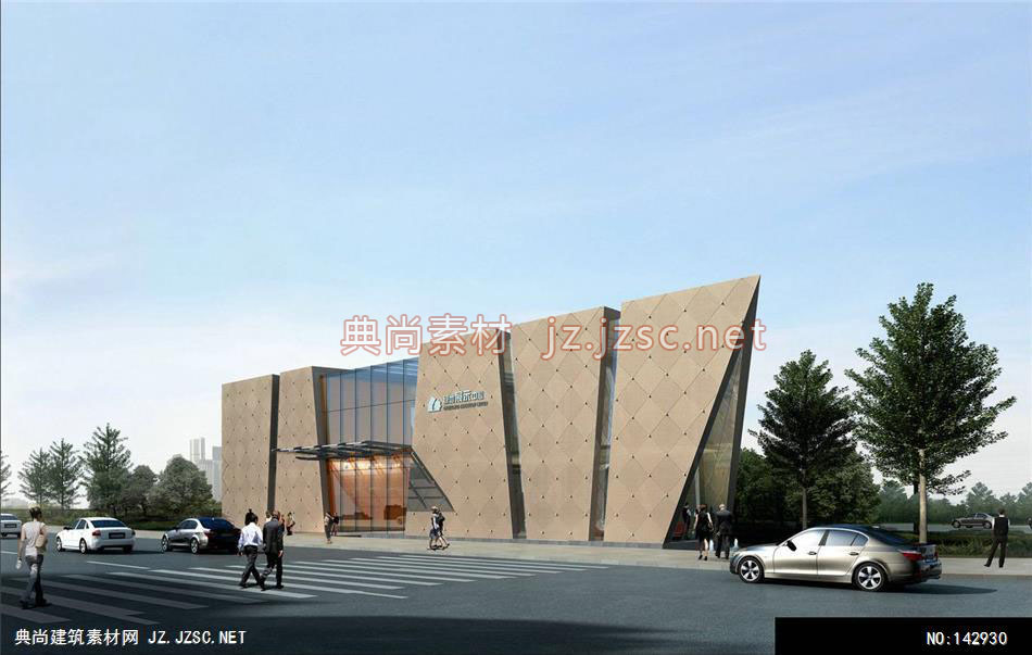 东岸-胡工-绿地展示馆-3效果图异形建筑效果图