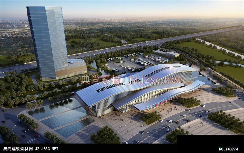 陈工-新乡第五轮-3效果图-办公楼效果图办公建筑