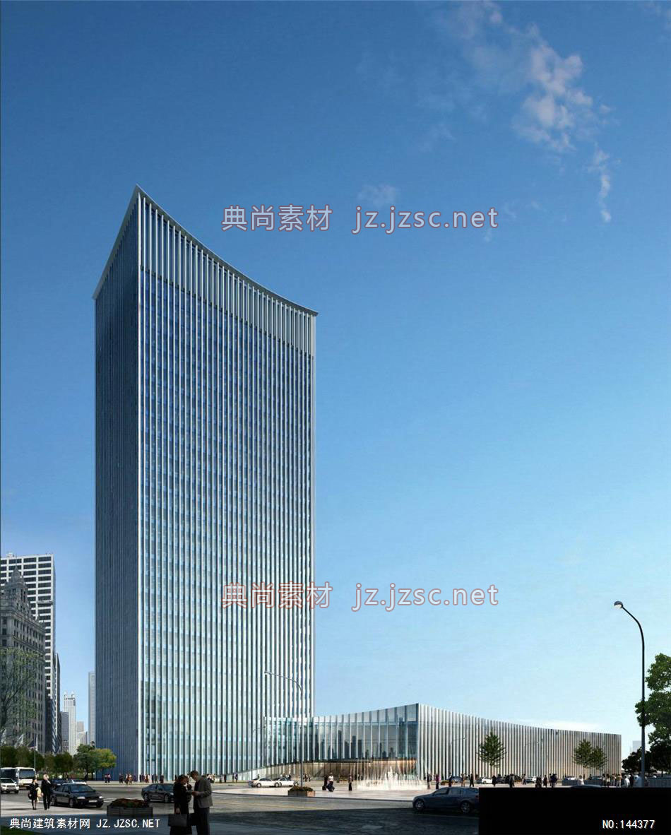 公建三所张工山西太原长风CBD11效果图-办公楼效果图办公建筑