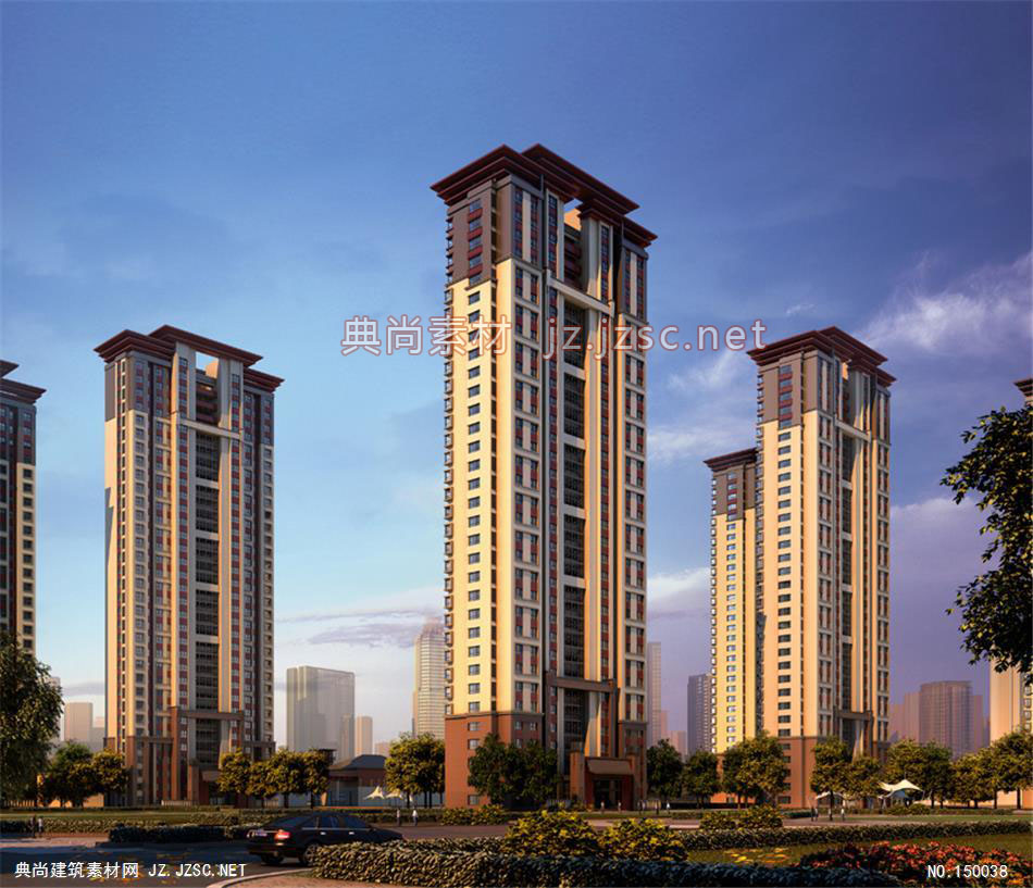 某地块投标01 住宅建筑效果图 住宅效果图