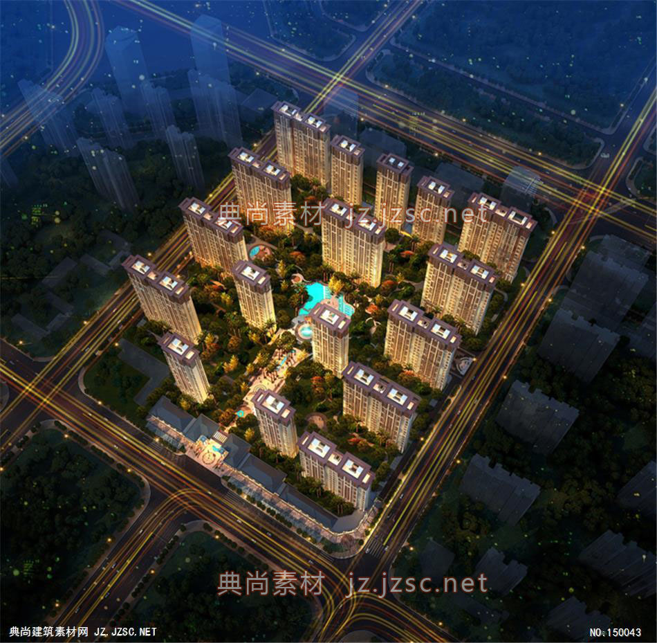 某地块投标04- 住宅建筑效果图 住宅效果图