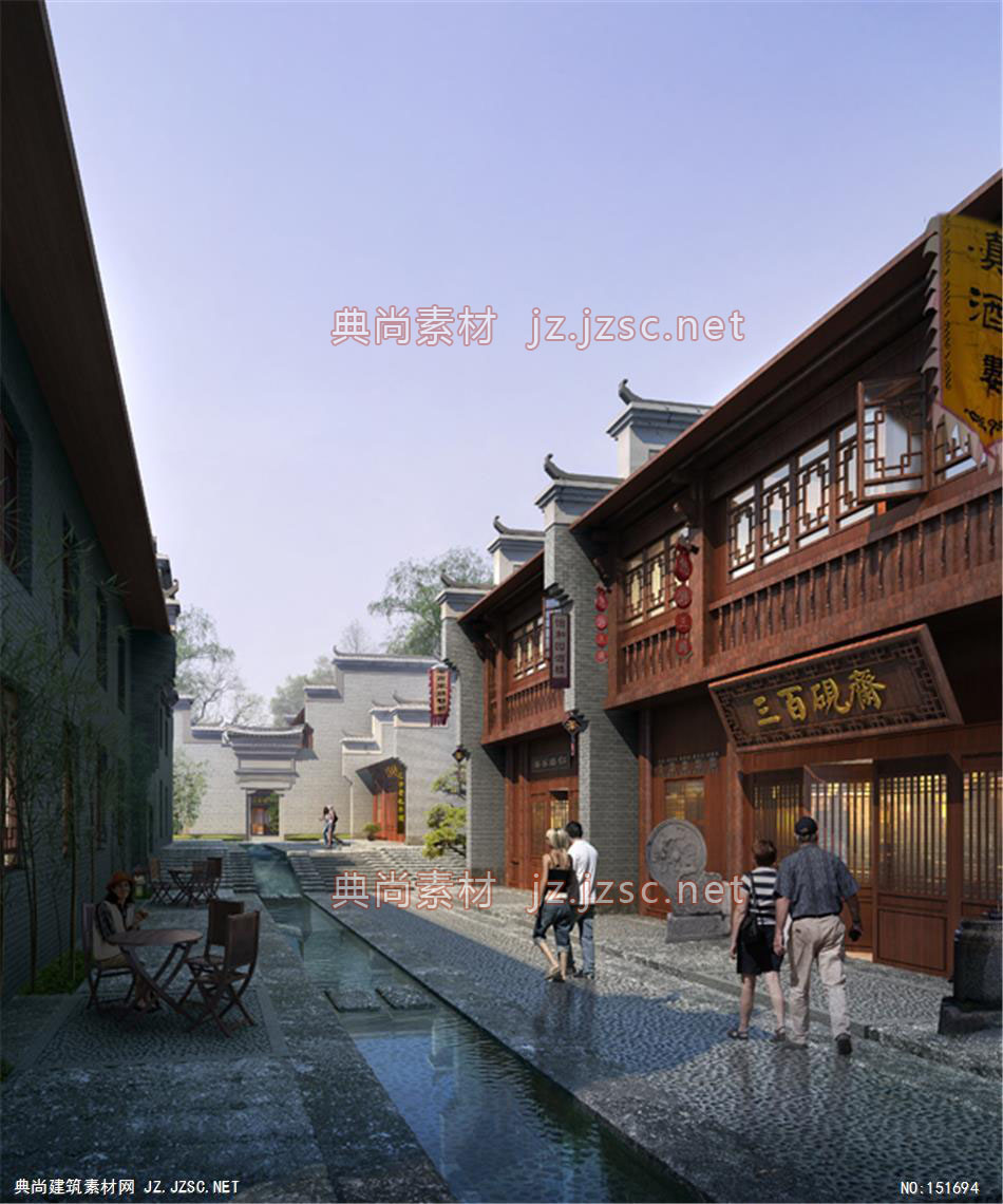 宝相寺03 商业建筑效果图 商业效果图