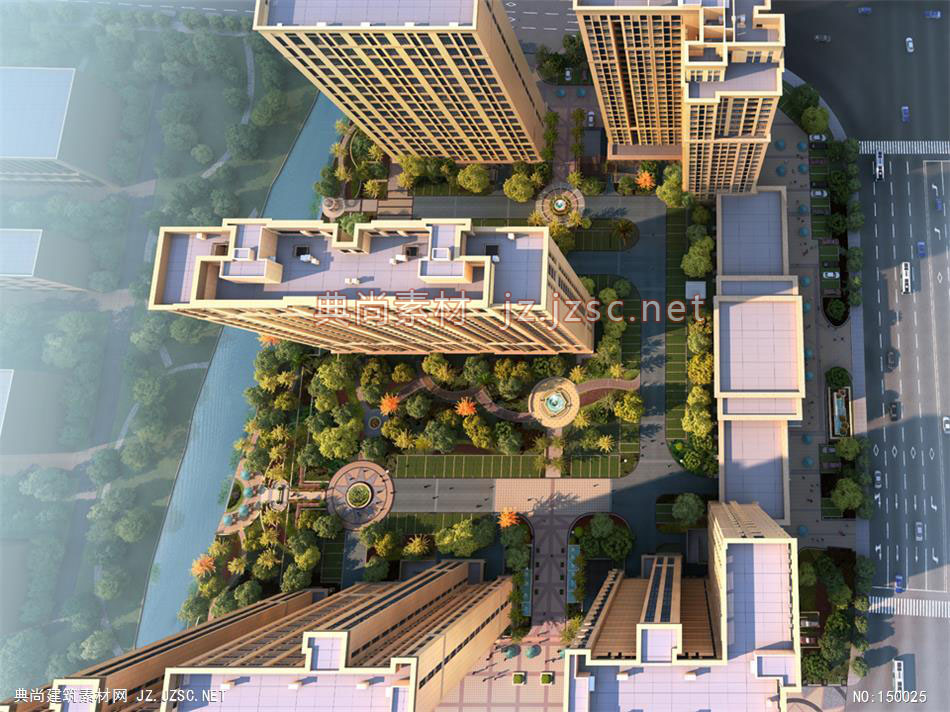 丽景湾 住宅建筑效果图 住宅效果图