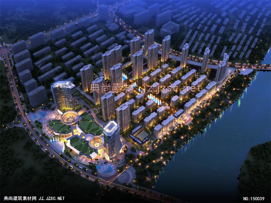 丽水小区02 住宅建筑效果图 住宅效果图