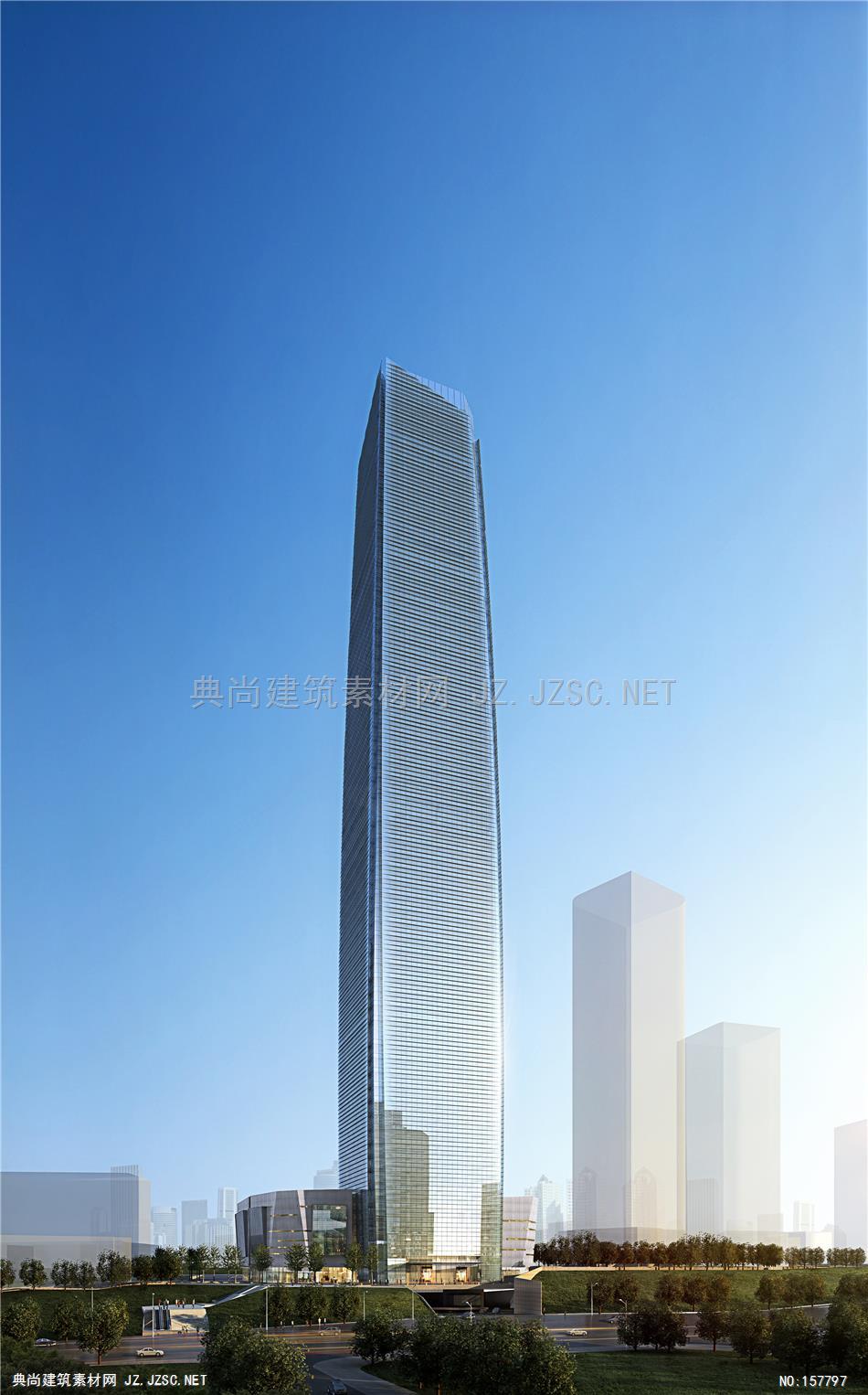 1301-18-公建-集约-天和高层-第二轮-黄昏-yjb 建筑效果图