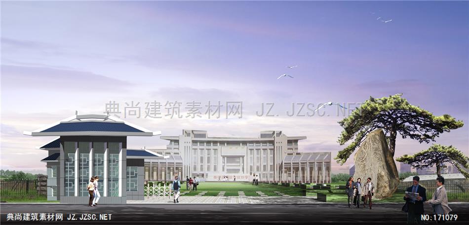 大门 (40))现代大门门头入口效果图