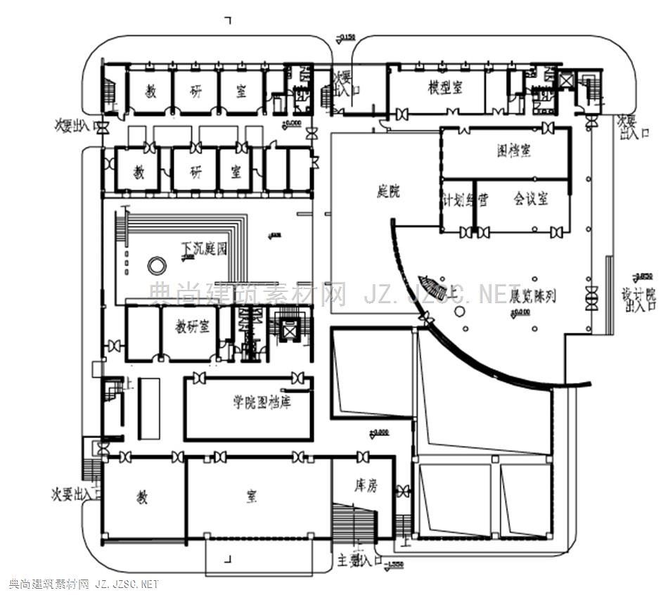 某大学五层建筑系馆方案扩初图