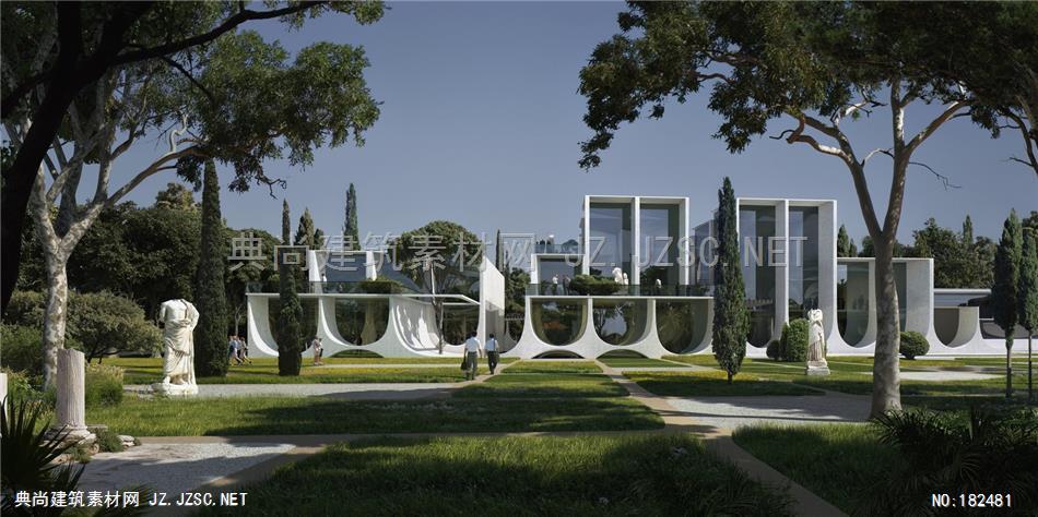 zahahadid-cyprusmuseum-undulations-www-mir-no建筑效果图