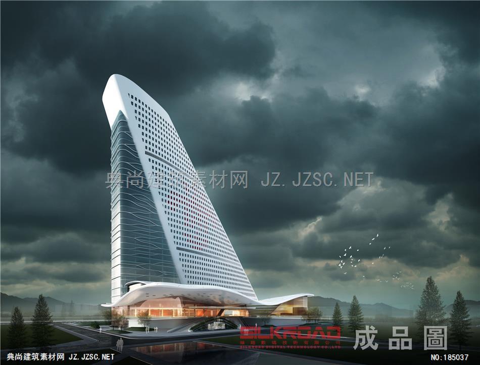 南航总部-01建筑效果图